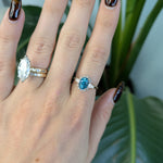 14K rose gold cambodian blue zircon ring