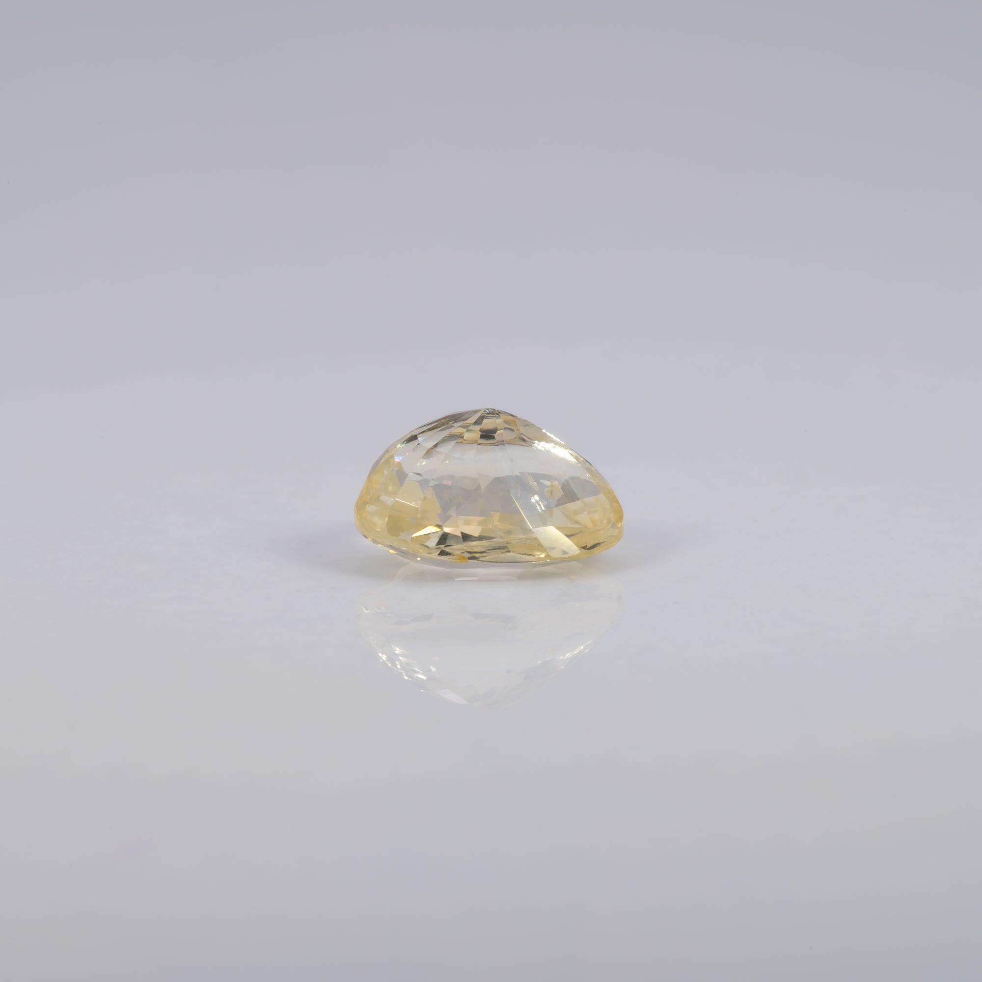 3.05 carat natural canary sapphire oval 9.3x6.6mm loose gemstone – view 5