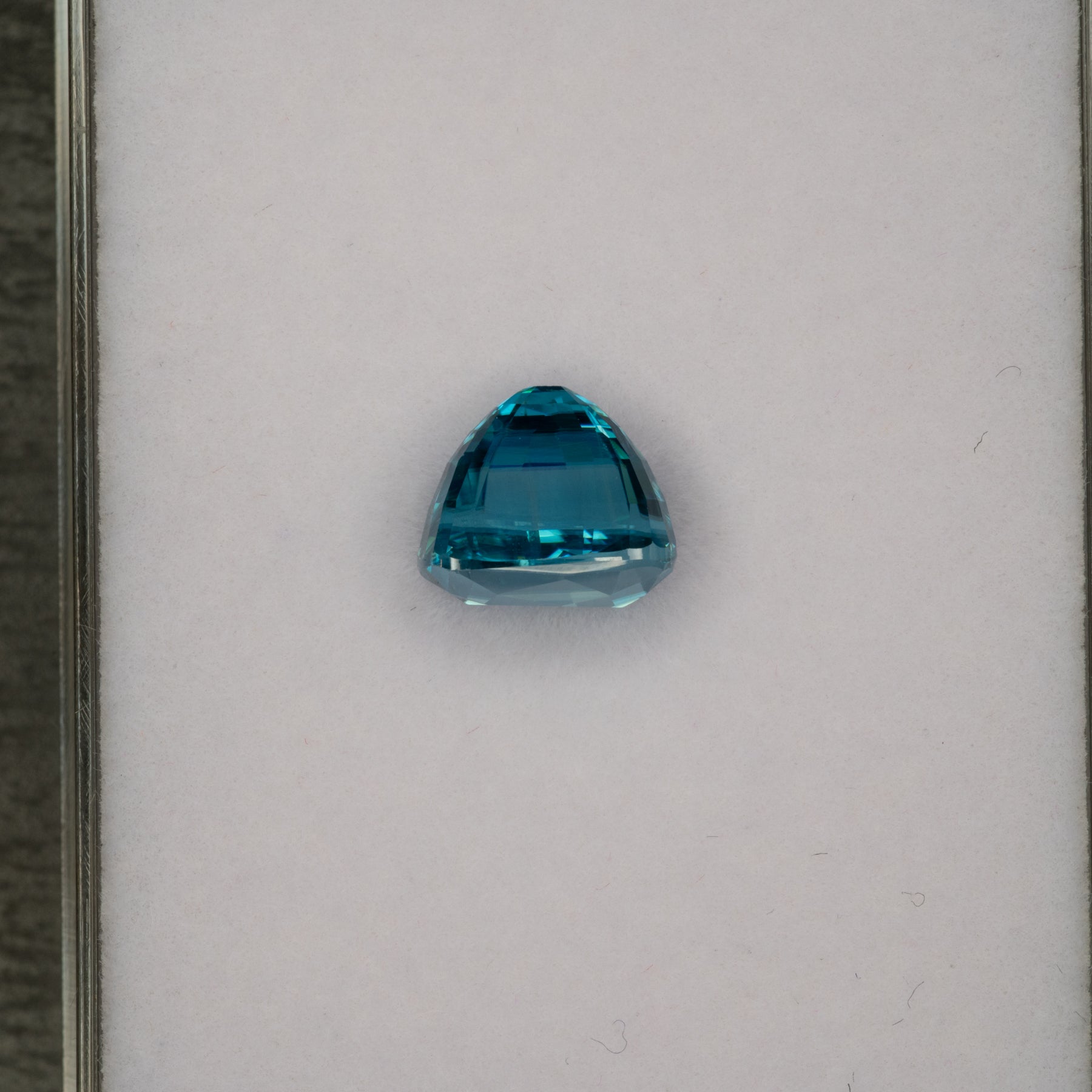 natural cambodian blue zircon cushion loose gemstone