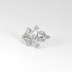 14K white gold lab diamond semi-mount ring setting