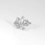 14K white gold lab diamond semi-mount ring setting
