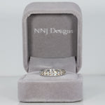 14K white gold diamond estate band