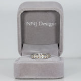 14K white gold diamond estate band