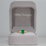 14K Yellow Gold Zambian Emerald Ring