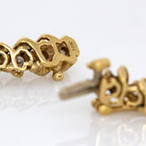 Estate 14K Yellow Gold Diamond Tennis Bracelet | Box Clasp Closure