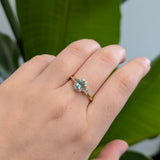 Pakhi 14K Yellow Gold Paraiba Tourmaline Diamond Ring | Oval 5.5x4mm