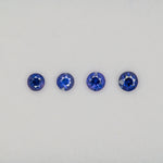 0.20 carat natural blue and purple sapphire, round 3.5mm loose gemstone
