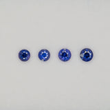 0.20 carat natural blue and purple sapphire, round 3.5mm loose gemstone