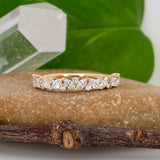 Marquise and Round Diamond Band in Solid 14k White, Yellow or Rose Gold