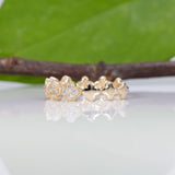 14K yellow gold diamond band