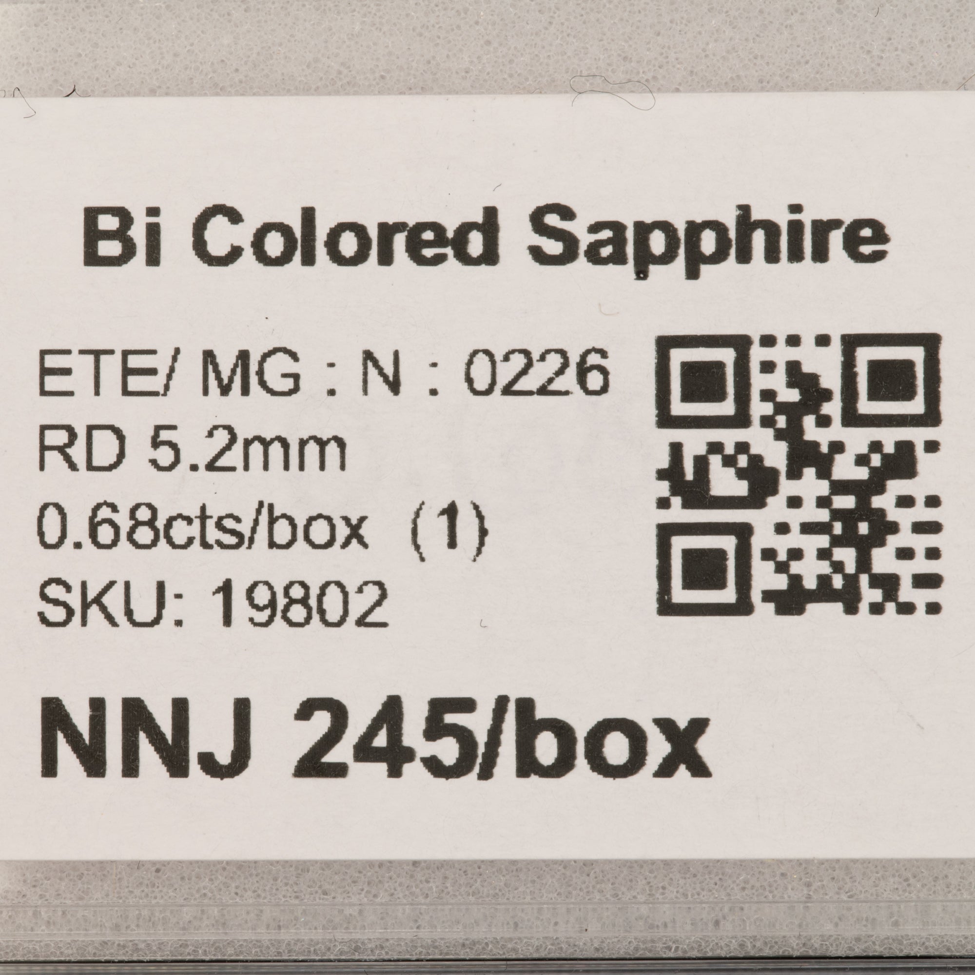 0.68 carat natural bi-color sapphire round 5.2mm loose gemstone – view 2