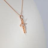 14K Rose Gold Lab Grown Diamond Pendant