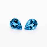 Brazilian Swiss Blue Topaz Pear 6x4mm to 16x11mm – Natural Earth Mined Irradiated Loose Gemstone – One Stone