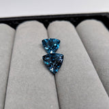 Natural Trillion Cut London Blue Topaz – Calibrated Loose Faceted Gemstone for Jewelry Making