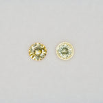 0.69 carat natural canary sapphire, round 5.2mm loose yellow gemstone