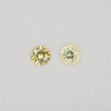 0.69 carat natural canary sapphire, round 5.2mm loose yellow gemstone