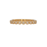 Diamond Band with Milgrain Detailing in Solid 14K Gold – Round Minimalist Fine Jewelry Wedding Band