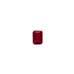 natural faceted emerald cut red ruby gemstones for jewelry making