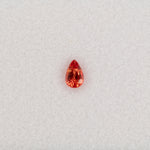 0.47 carat natural padparadscha sapphire, pear 5.8x3.8mm pink-orange loose gemstone