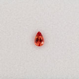 0.47 carat natural padparadscha sapphire, pear 5.8x3.8mm pink-orange loose gemstone