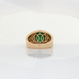 4Ct Natural Emerald Ring with Diamond Accents in Solid 14K Gold – Oval Cut 10.5x8.8mm Green Gemstone Statement Ring, Fine Luxury Jewelry