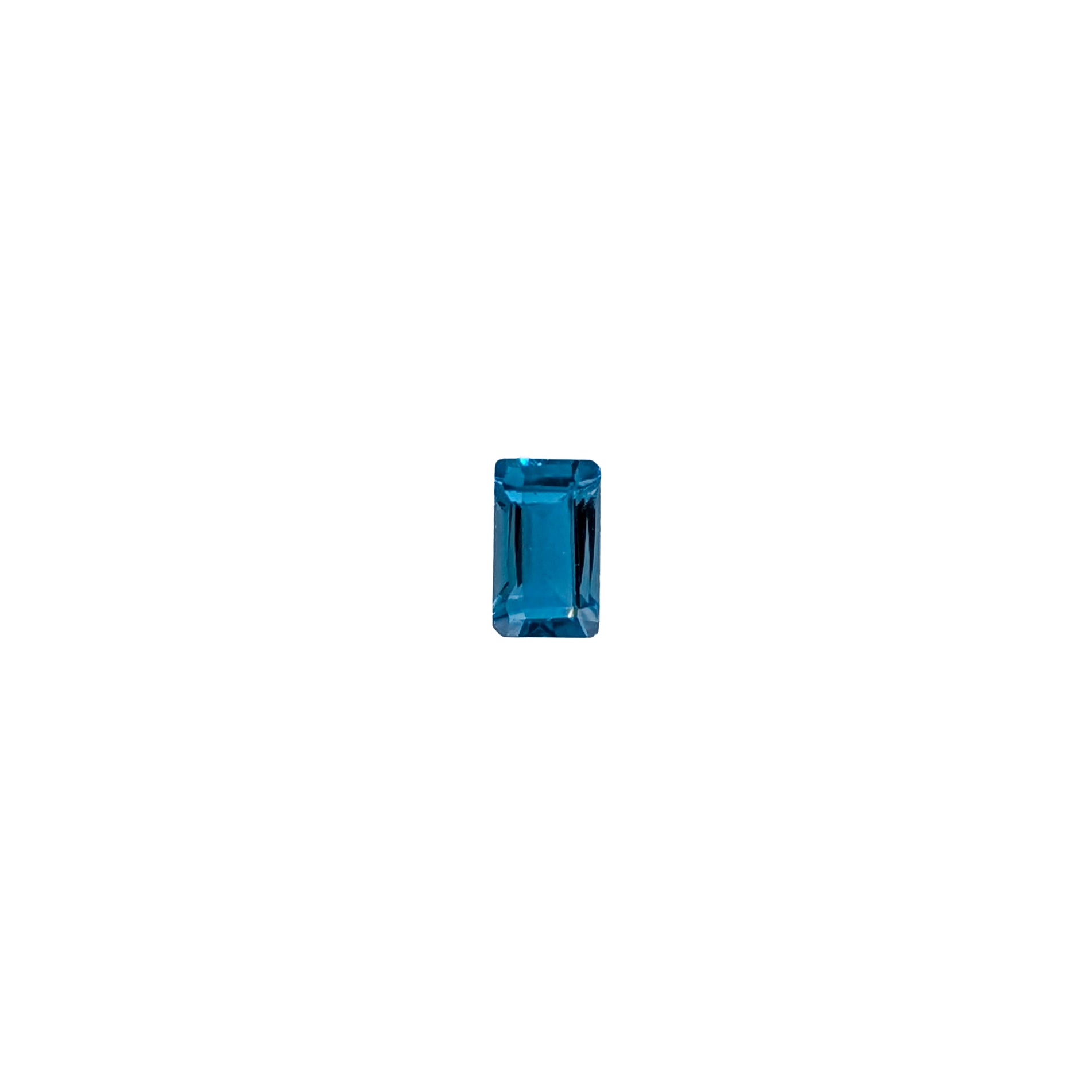 Emerald Cut London Blue Topaz Loose Gemstone 3