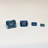 Emerald Cut London Blue Topaz Loose Gemstone 4