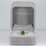 18K yellow gold tsavorite garnet ring