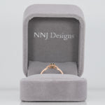 14K rose gold demantoid garnet ring