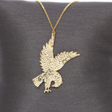 Estate 14K Yellow Gold Golden Eagle Pendant