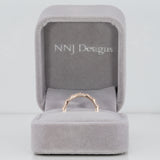 14K rose gold lab grown diamond band