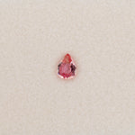 0.43 carat natural padparadscha sapphire, pear 5.8x4.6mm pink-orange loose gemstone