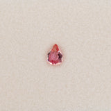 0.43 carat natural padparadscha sapphire, pear 5.8x4.6mm pink-orange loose gemstone