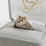 adeline 14k gold semi mount diamond ring