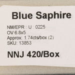 0.87 carat natural Ceylon blue sapphire oval 6.8x5mm loose gemstone – view 3