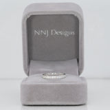 14K white gold lab grown diamond eternity band