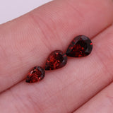 Natural Pear Cut Red Garnet – Calibrated Loose Faceted Gemstone for Jewelry Making
