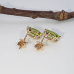 14K yellow gold peridot earrings
