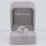 14K white gold diamond ring