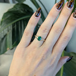 14K Yellow Gold Zambian Emerald Ring