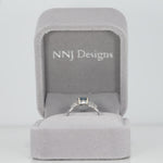 14K white gold montana sapphire ring