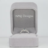 14K white gold montana sapphire ring