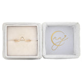 Minimalist Earth Mined Diamond Band in Solid 14K Gold – Delicate Stackable Ring