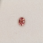 0.67 carat natural padparadscha sapphire, oval 5.9x4.1mm pink-orange loose gemstone