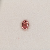 0.67 carat natural padparadscha sapphire, oval 5.9x4.1mm pink-orange loose gemstone