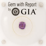 GIA certified natural purple sapphire cushion loose gemstone