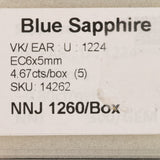 0.93 carat natural Ceylon blue sapphire emerald cut 6x5mm loose gemstone – view 3