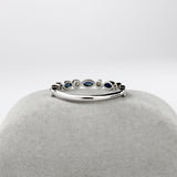 Neelima 14K White Gold Ceylon Sapphire Diamond Band