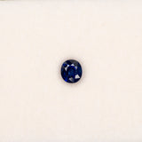 0.90 carat natural blue sapphire, oval 5.3x4.8mm loose gemstone