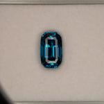 natural cambodian blue zircon emerald cut loose gemstone